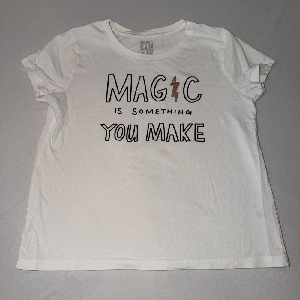 Gymboree T-Shirt Lot of 3 Surf Galaxy Space Magic Girls M 7/8 White & Navy Tee - Picture 8 of 11